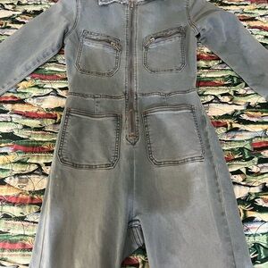 Free People lennox jumpsuits in light blue
